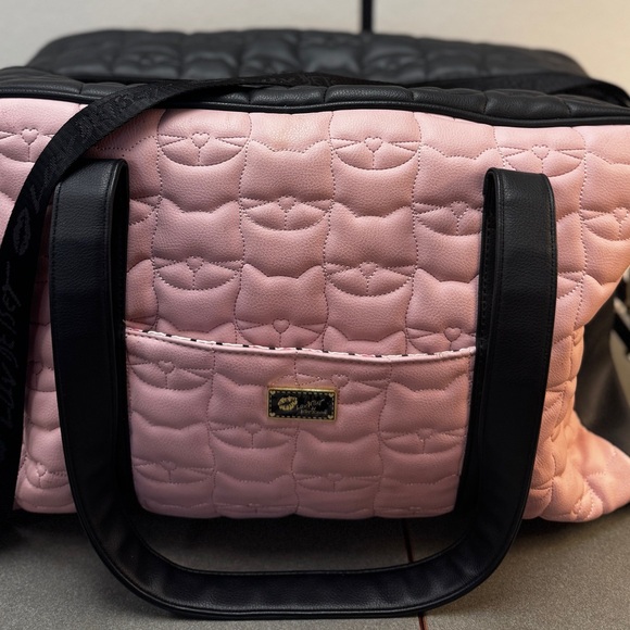 Betsey Johnson Handbags - Betsey Johnson Quilted Cat Face Weekender or Duffle Bag